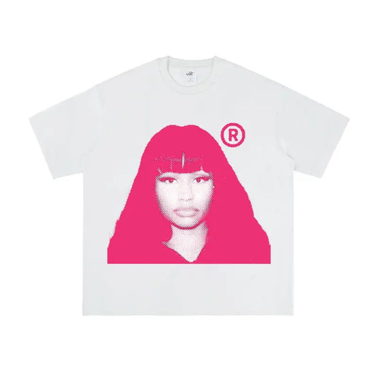 Nickii Pink Big Face Minaj Graphic Rap Tee