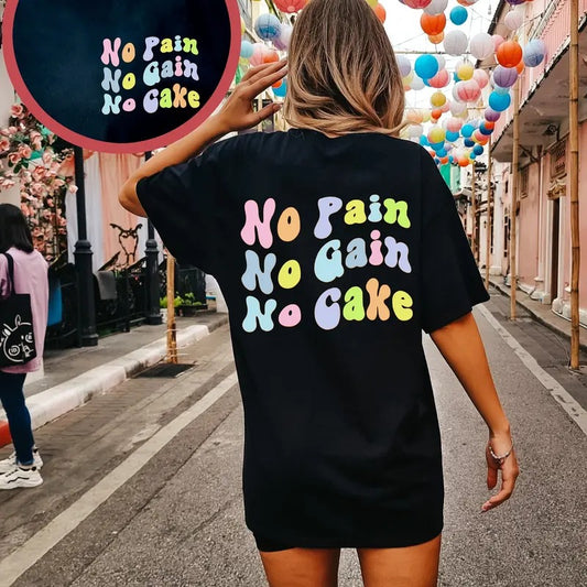 No Pain No Gain No Cake Pump Cover Funny Gym Shirt Weightlifting Shirt Workout Tee Gym Pump Cover Girl Gym Shirt Gym Gift Gym Rat Tee