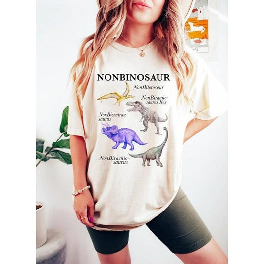 Nonbinosaur shirt | non binary dinosaur shirt | funny nonbinary shirt | enby shirt | boho cottagecore lgbtq | queer shirt | no gender shirt  T-shirt, sweater and Hoodie