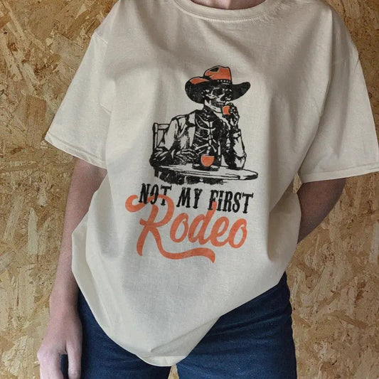 Not My First Rodeo Shirt, Rodeo 90s Cowboy T-Shirt, Vintage 2000s Graphic Western Shirt, Rodeo Relaxed Adult Unisex TShirt v1 Top Womenswear