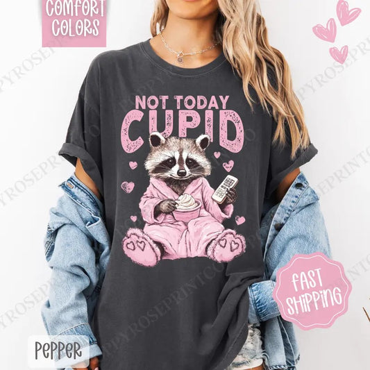 Not Today Cupid Shirt Comfort Colors, Valentine's Day Women's Tee, Funny Women's Tshirt