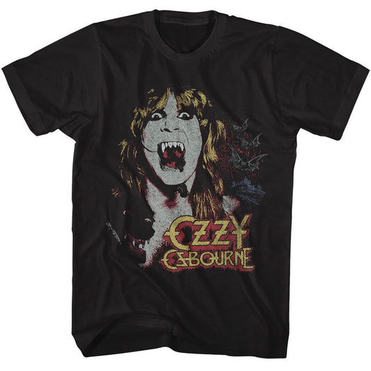 Ozzy Osbourne - Vampire - American Classics - Solid Black Adult Short Sleeve T-Shirt