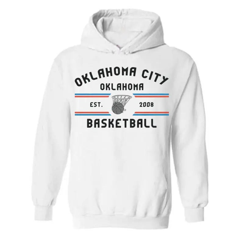 Oklahoma City Cute Retro Basketball Sweatshirt, Vintage Thunder Crewneck, Thunder Fan Gifts, Game Day Oklahoma Shirt, Oklahoma City Thunder