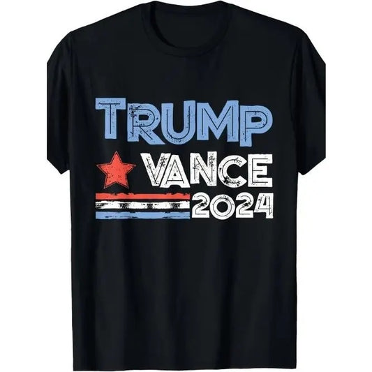 Outdoor men's clothing High Quality materials Trump Vains 2024 President Trump Supporter Reelection T-shirt all-matching High quality Made in USA
