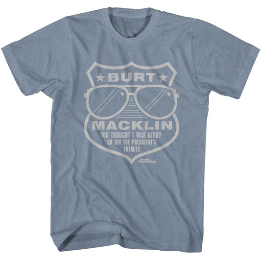 Parks And Recreation - Special Agent Badge - American Classics - Heather Blue Adult Short Sleeve T-Shirt