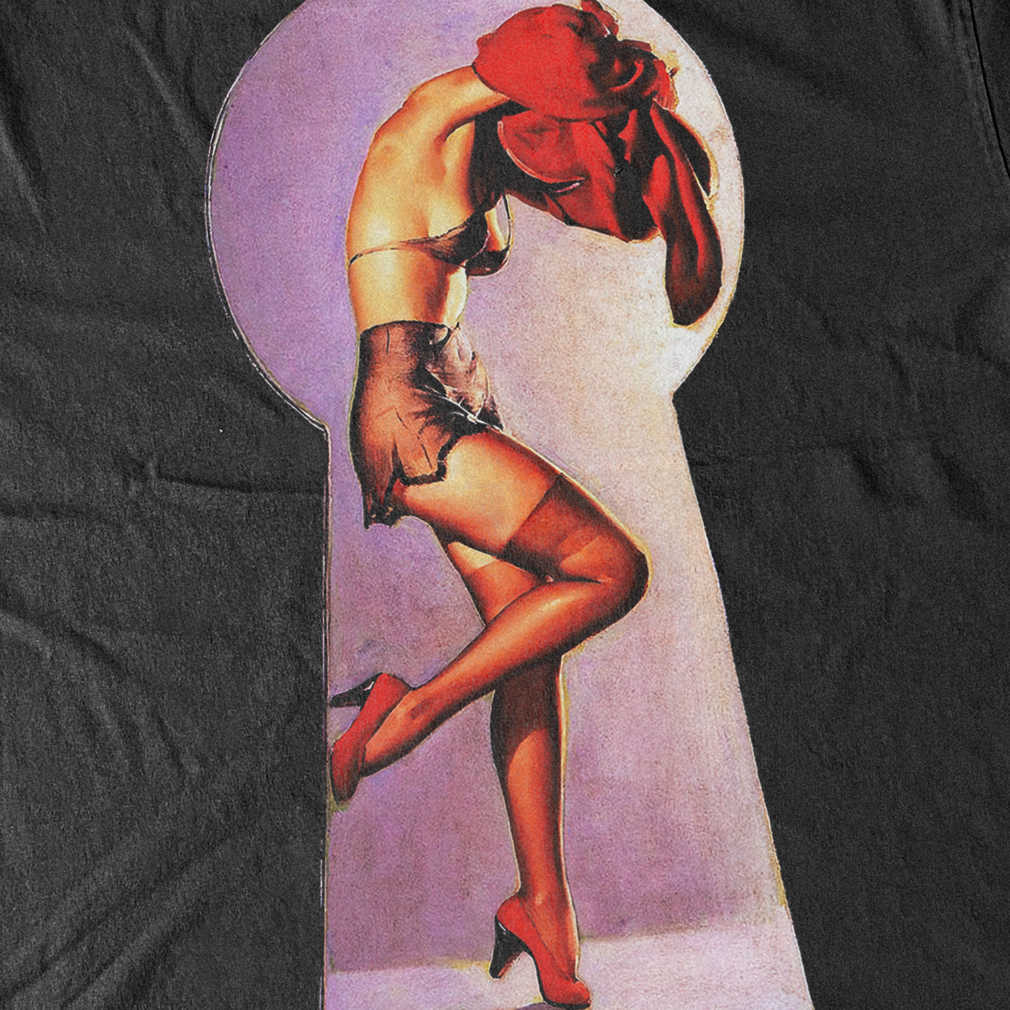 'PEEPING TOM' HEAVYWEIGHT BLACK T-SHIRT