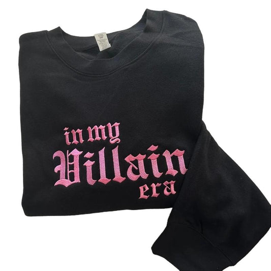 PINK In My Villain Era TM Embroidered Crewneck Sweatshirt Unisex Womenswear