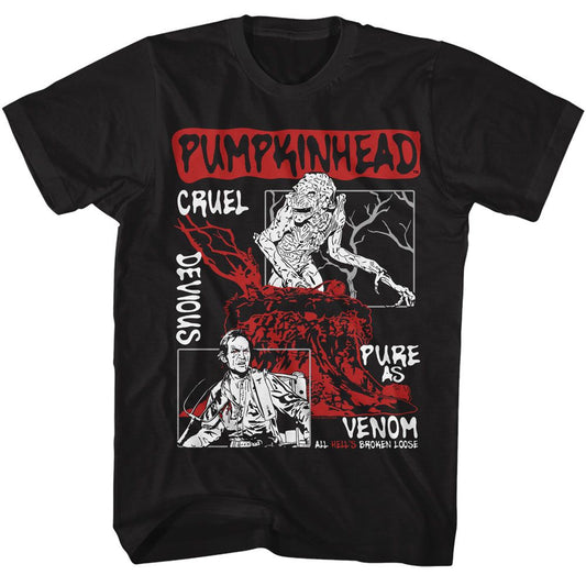 Pumpkinhead - Panels - American Classics - Solid Black Adult Short Sleeve T-Shirt