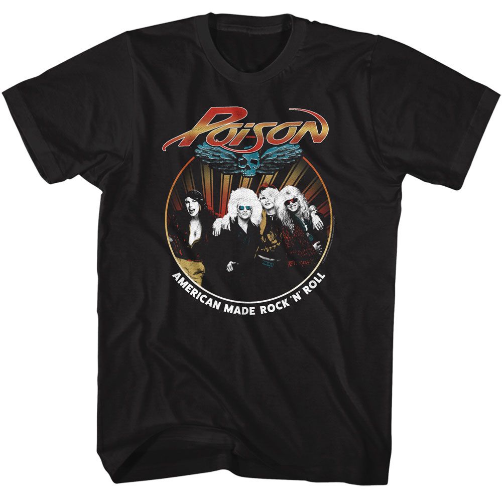 Poison - American Made - American Classics - Solid Black Adult Short Sleeve T-Shirt