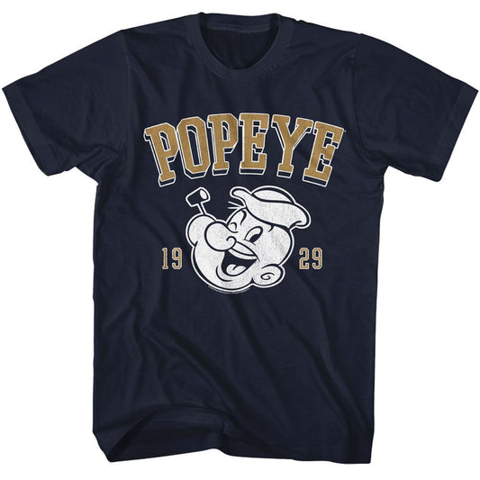 Popeye - Athletic - American Classics - Solid Blue Adult Short Sleeve T-Shirt
