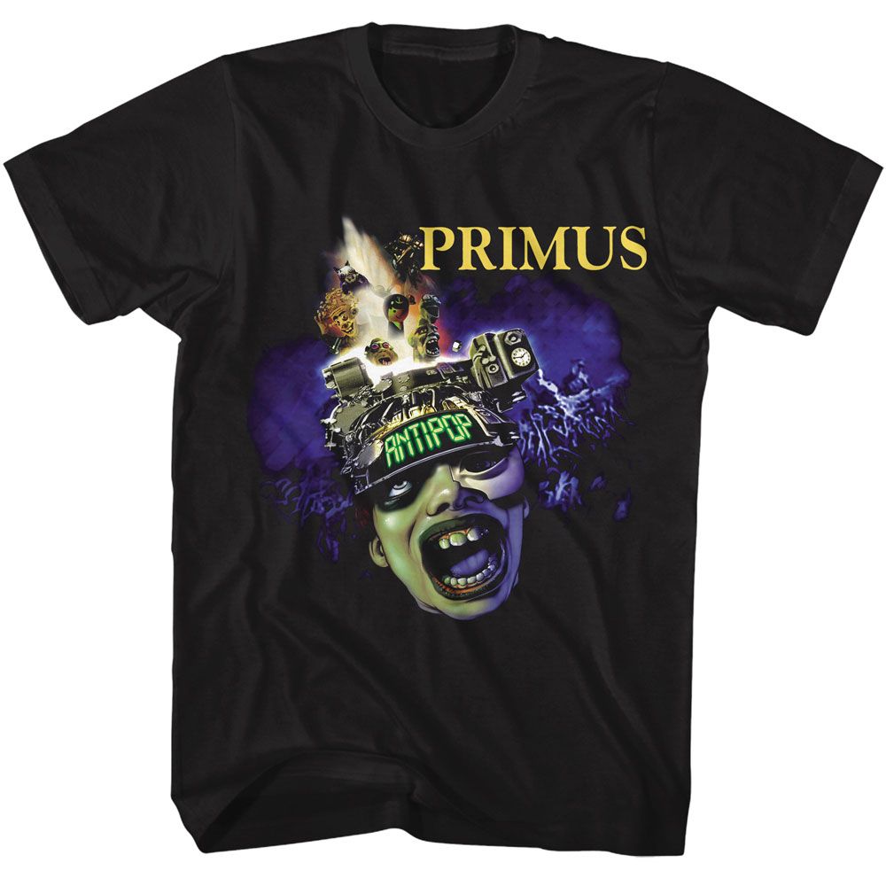 Primus - Antipop - American Classics - Solid Black Adult Short Sleeve T-Shirt