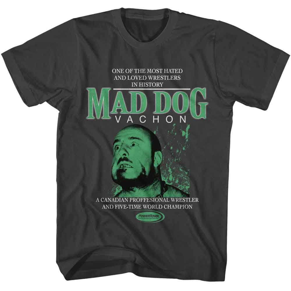Powertown - Mad Dog Vachon - American Classics - Smoke Adult Short Sleeve T-Shirt