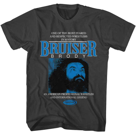 Powertown - Bruiser Brody - American Classics - Smoke Adult Short Sleeve T-Shirt