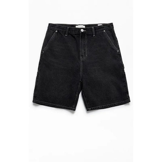 Pacsun Men's Black Baggy Denim Carpenter Shorts
