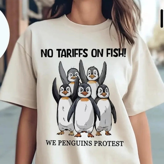 Penguins Against Tariffs Shirt Funny Anti-Trump Tshirt, Resistance Tee Heard Island