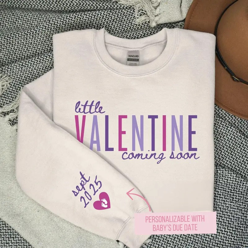 Personalized Valentine's Day Pregnancy Announcement Sweatshirt