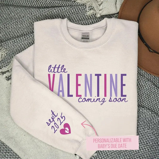 Personalized Valentine's Day Pregnancy Announcement Sweatshirt