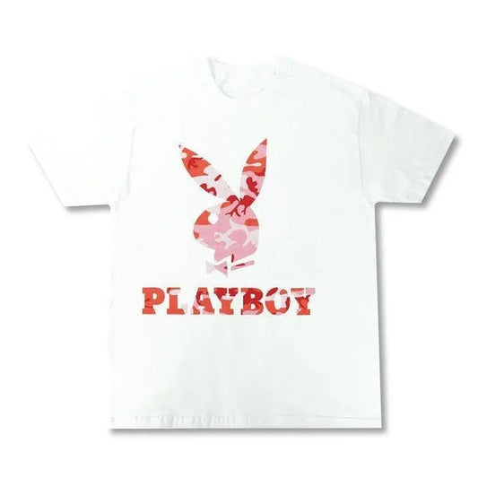 Playboi Rabbit Head Pink Camo Tee, Vintage Unisex Cotton Tee, Playboi Collection T-shirt Sweatshirt, Hoodie