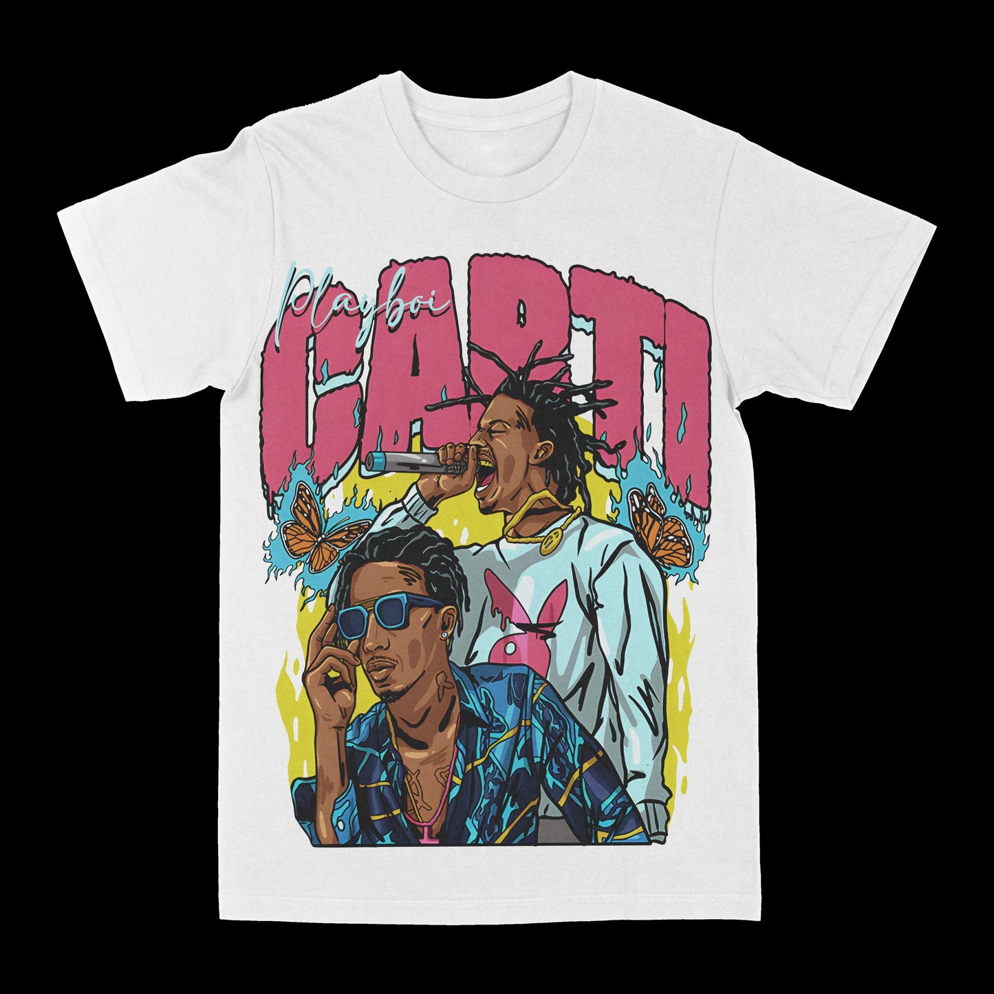 Playboi Carti "Butterflies" Graphic Tee Style001