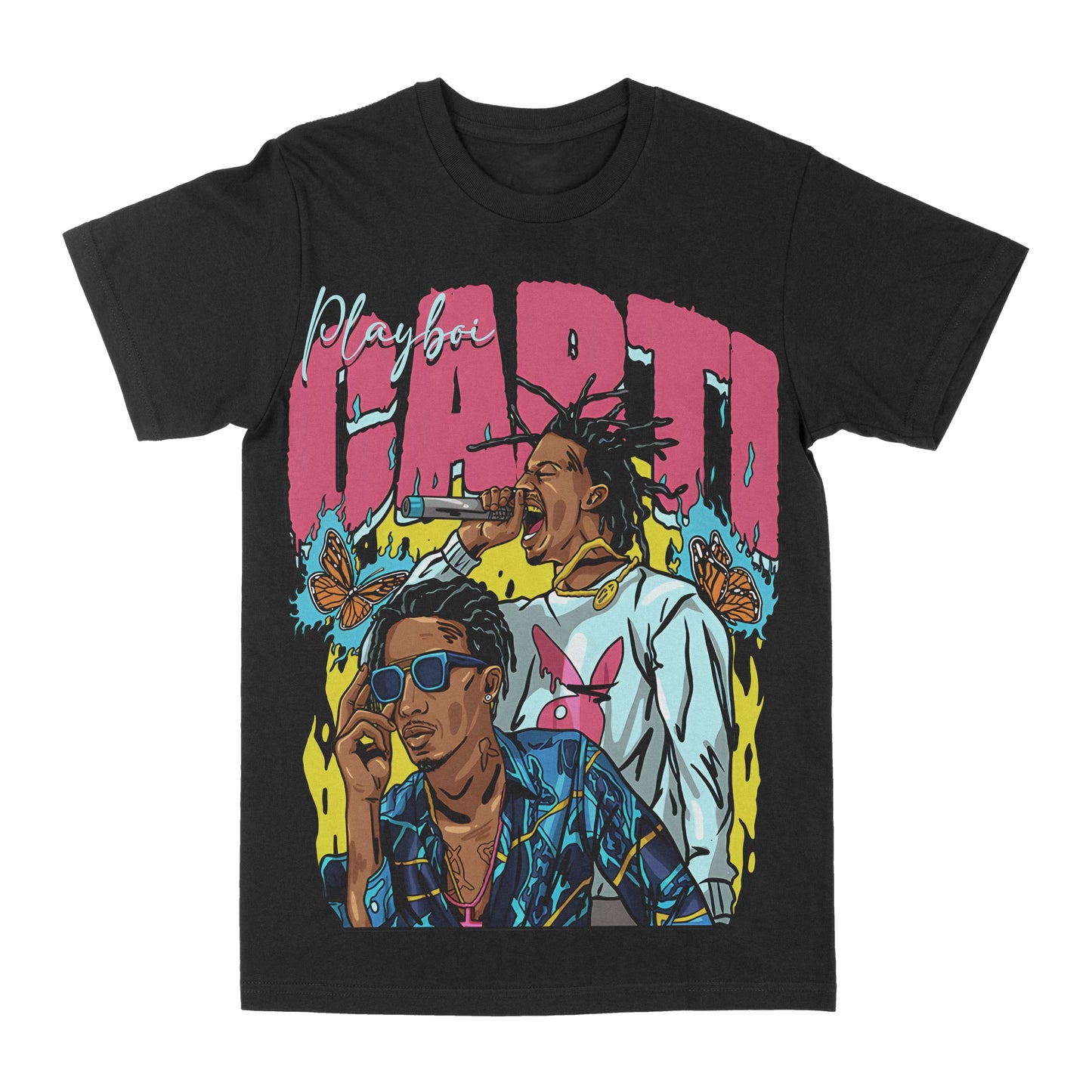 Playboi Carti "Butterflies" Graphic Tee Style001