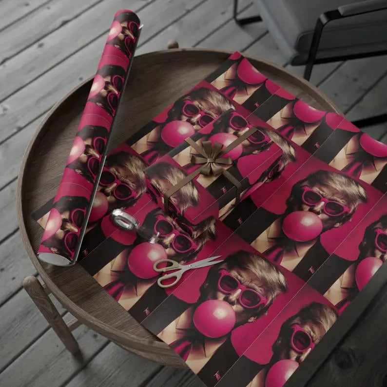 Political Humor Wrapping Papers, Trump Gift Wrap, GOP Party Supplies, Conservative Christmas Decor, Funny MAGA Design, Patriotic Present