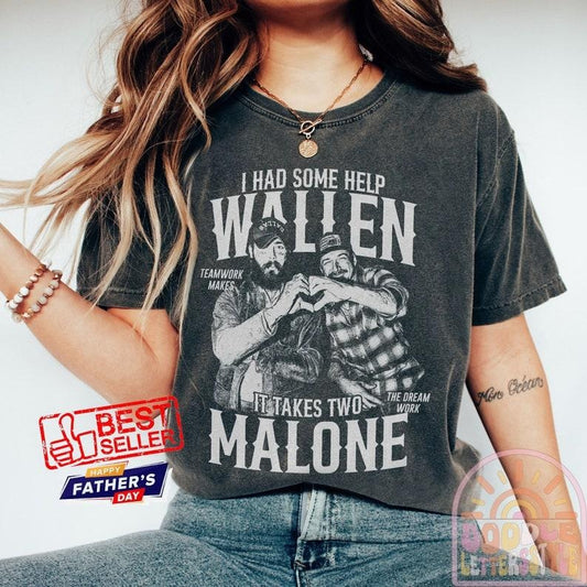 Posty Wallen Shirt, Morgan Shirt, Wallen And Malone Shirt, Morgan and Post, I had some help, Posty & Wallen  T-shirt, sweater and Hoodie