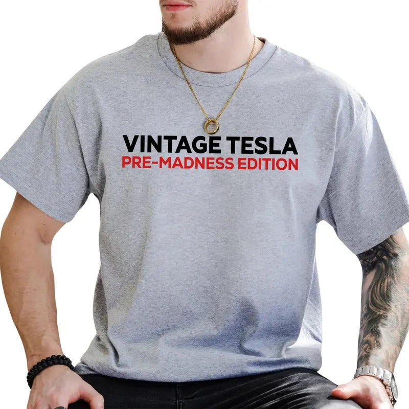 Pre-madness Edition Graphic Tee, Sarcastic T-shirt For Men, Anti Techno-King Shirt, Sarcatsic Billionaire Men Tee, Meme Overlord Clothing