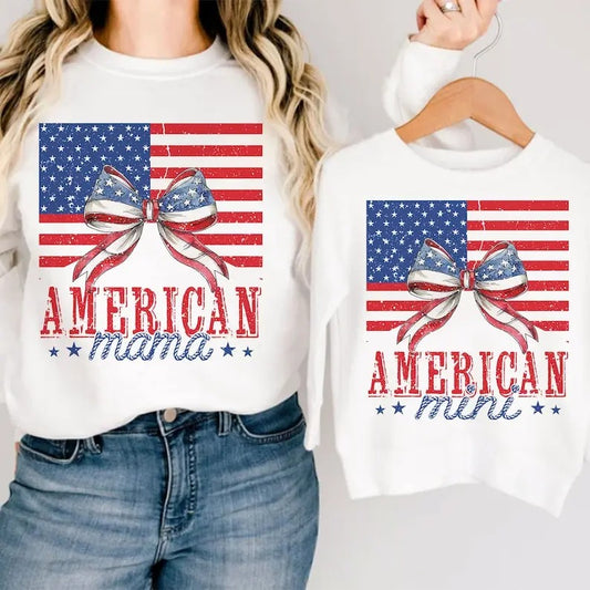 Premium  Coquette American Mama Mini , Coquette 4th Of July , 4th Of July Png, Mama , America png, Independence Day sweatshirt