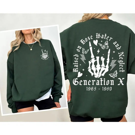Premium  Generation X Shirt, Gen X TShirt, Gen X Colors TShirt, Generation X T-Shirt, Raised on Hose Water and Neglect Shirt, Funny Sarcastic T-Shirt