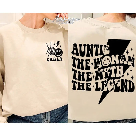 Premium  Personalized Auntie Shirt, Sister Gift, Auntie Gift, Gift For Aunt, Mother's Day Gift, Gift For God Mom,Favorite Aunt Shirt,Aunt Life Shirt