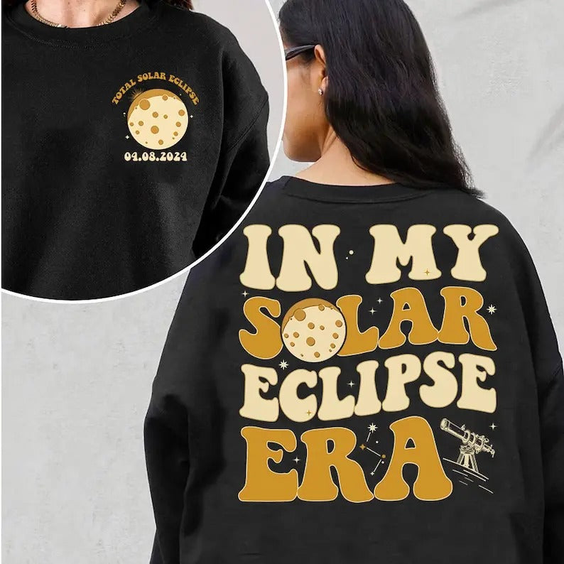 Premium  Total Solar Eclipse 2024 Shirt American Place April 8th 2024 Shirt,Event 2024 In My Solar Eclipse Era Gift for Eclipse Lover Front And Back