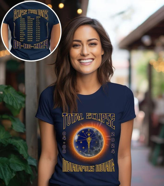 Premium  Total Solar Eclipse Twice In A Lifetime April 8 2024 Shirt, Eclipse Event Outfit, Eclipse Souvenir Gift, Celestial Tshirt, Astronomy Tee