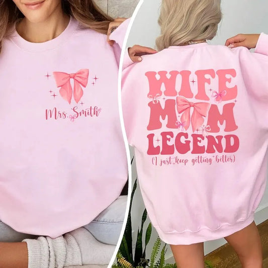 Premium  Wife Mom Legend Sweatshirt, Mom Sweatshirt, Cool Moms Club, Mothers Day Gift, Mothers Day Shirt, Mom Shirt, Gift For Mom, New Mom