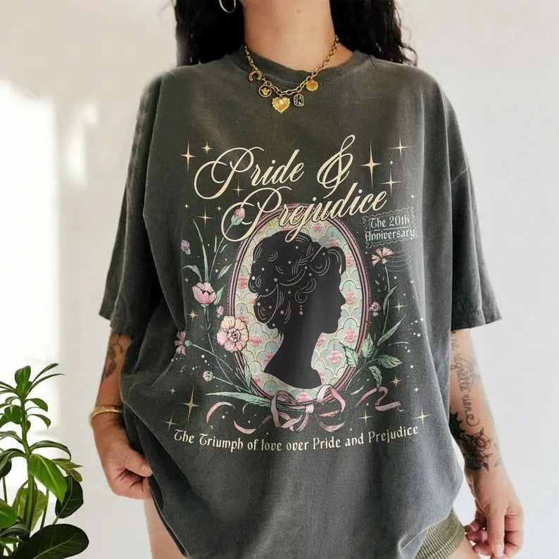 Pride and Prejudice T-Shirt For Fan, Elizabeth Bennet Inspired Shirt, Obstinate Headstrong Girl Tee, Mr Darcy Book Lover Gift,Bookish Shirt Womenswear