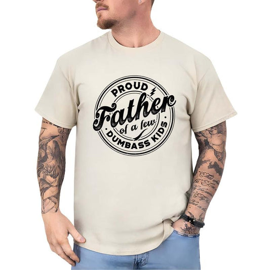 Proud Father Of A Few Dumbass Kids Shirt Retro, Funny Father's Day Tee, Proud Father Tshirt, Proud Dad Graphic Tee, Sarcastic Shirt For Dad, Dad Joke Shirt, Dada Papa Daddy Tees, Father's Day Gift Shirt, Men's Tops, Menswear, Comfort Colors Cotton Tee