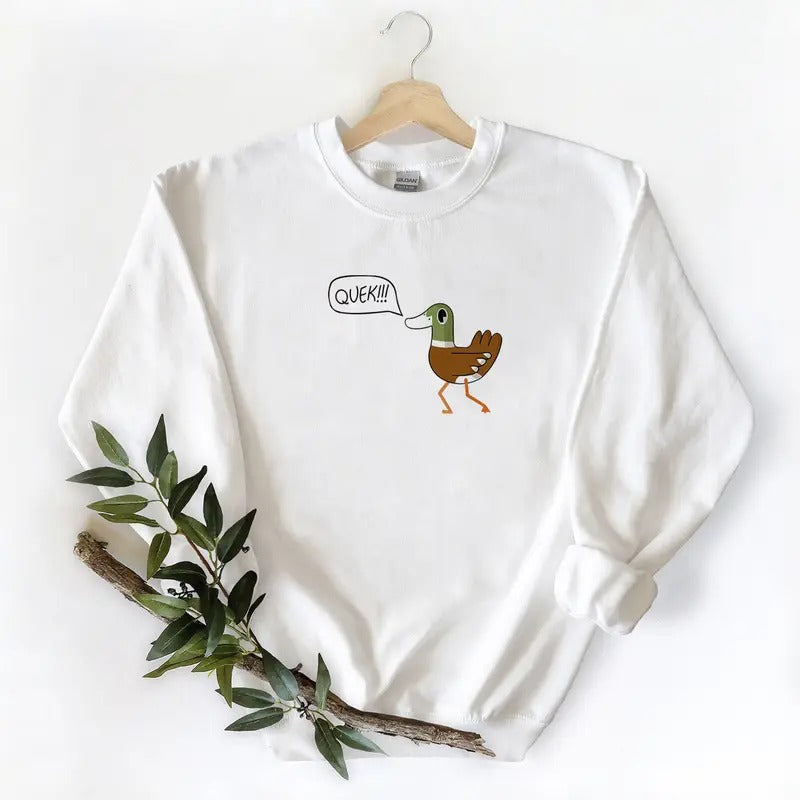 Quek small Mallard Duck graphic tee shirt Sweatshirt Hoodie Unisex for duck hunters, husbands and Mallard duck lovers