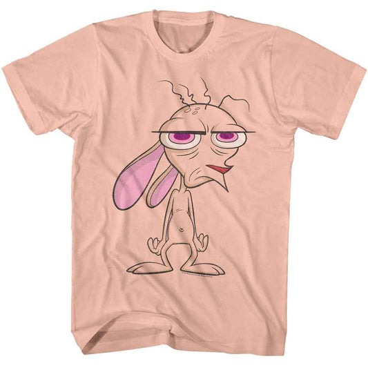 Ren And Stimpy - Big Ren - American Classics - Solid Orange Adult Short Sleeve T-Shirt