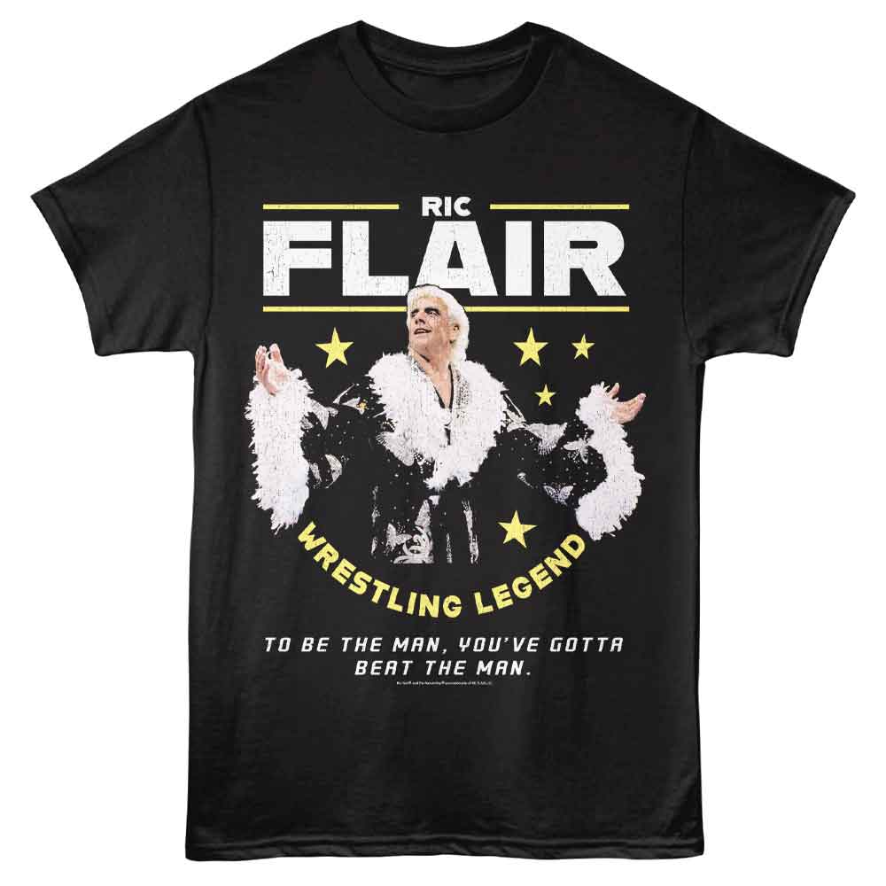 Ric Flair - To Be The Man - American Classics - Black Adult Short Sleeve T-Shirt