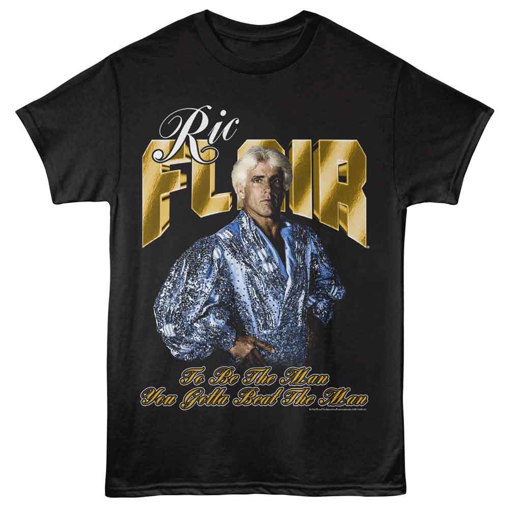 Ric Flair - To Be The Man - American Classics - Black Adult Short Sleeve T-Shirt Style001