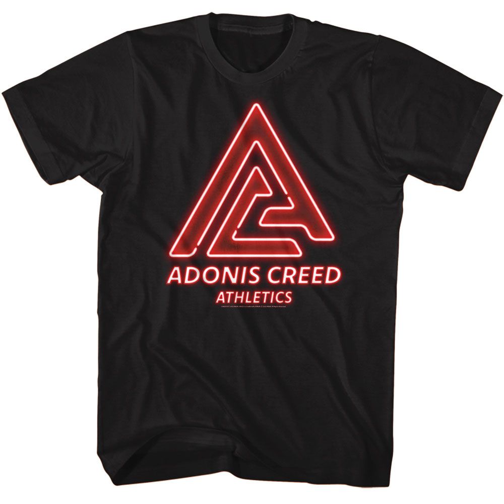 Rocky - Adonis Creed Neon - American Classics - Solid Black Adult Short Sleeve T-Shirt