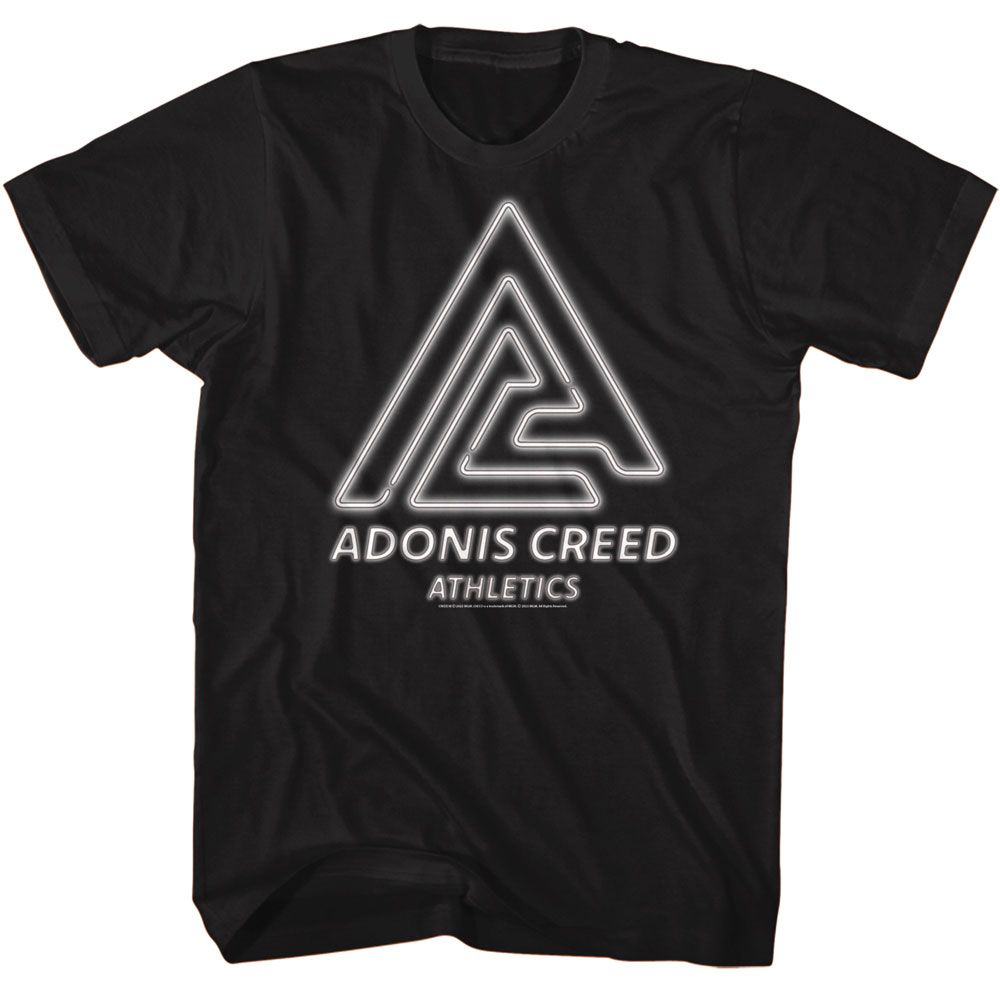 Rocky - Adonis Creed Neon 2 - American Classics - Solid Black Adult Short Sleeve T-Shirt