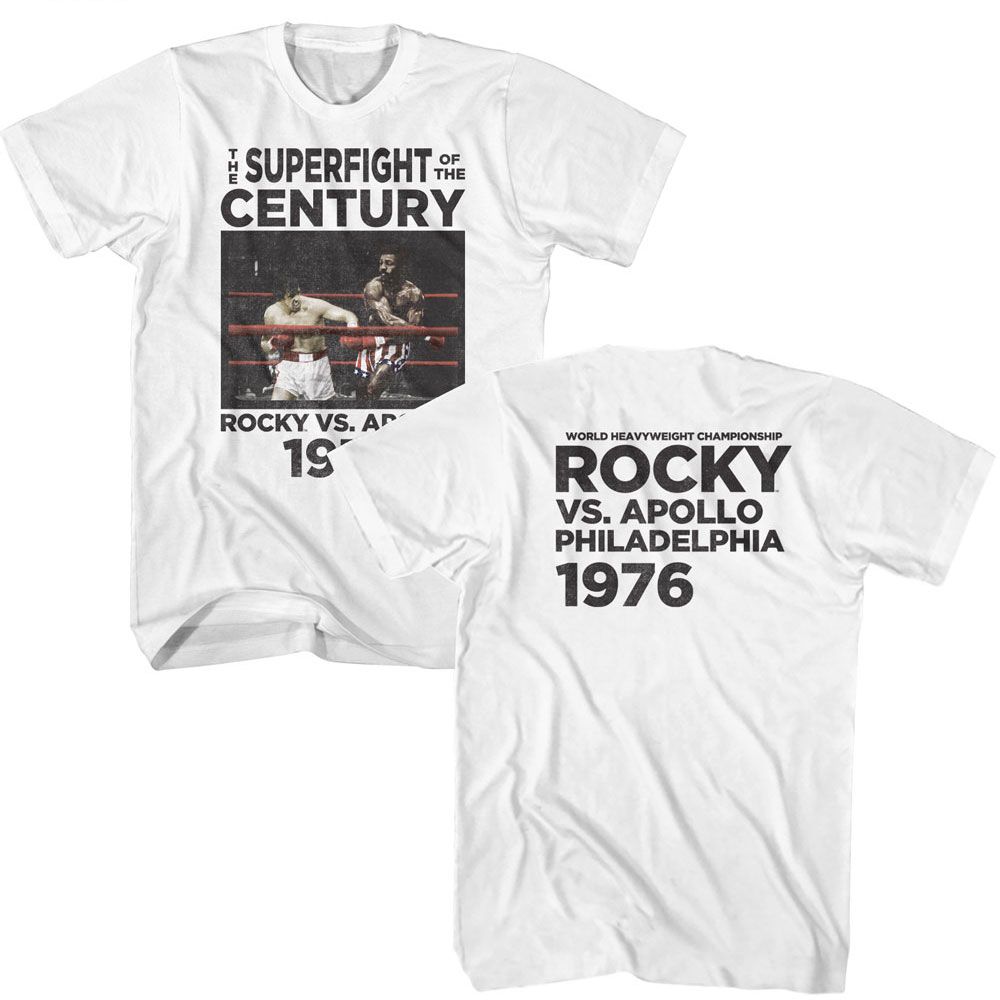 Rocky - Superfight Of The Century 1976 - American Classics - Solid White Adult Short Sleeve T-Shirt