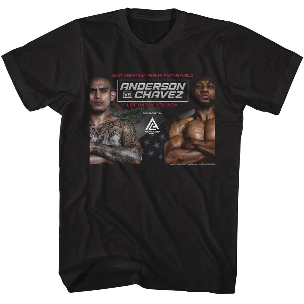 Rocky - Anderson V Chavez - American Classics - Solid Black Adult Short Sleeve T-Shirt