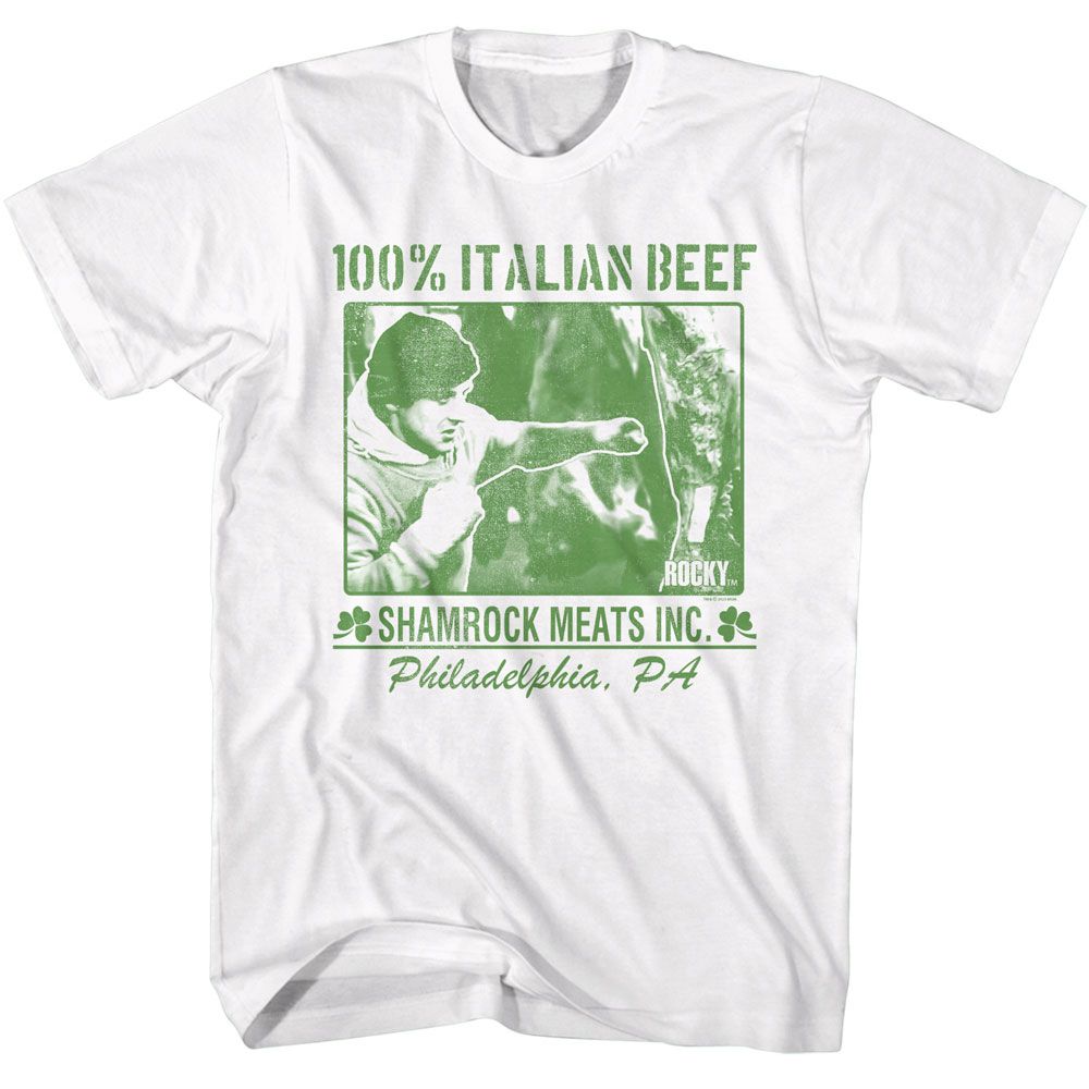 Rocky - Italian Beef - American Classics - Solid White Adult Short Sleeve T-Shirt