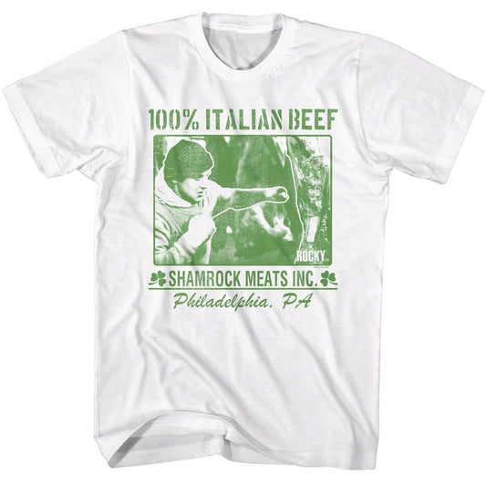 Rocky - Italian Beef - American Classics - Solid White Adult Short Sleeve T-Shirt