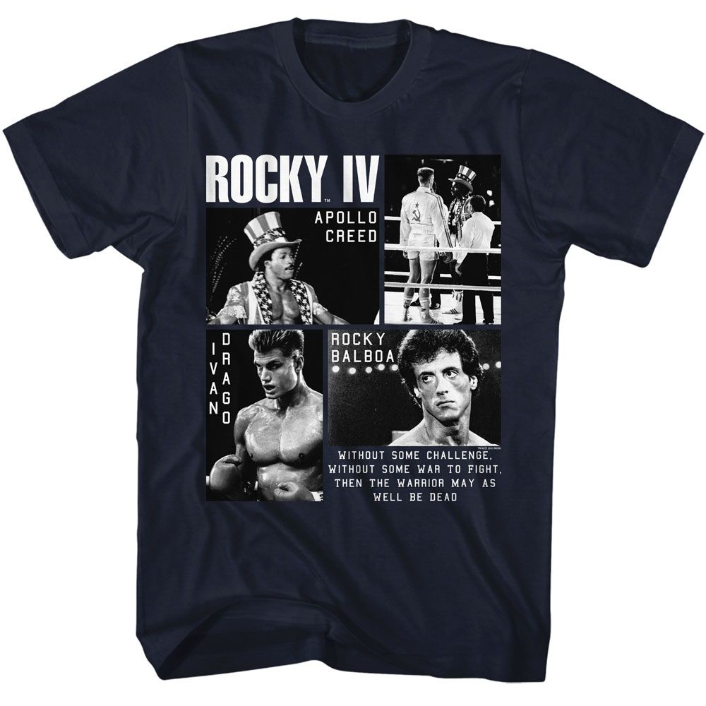 Rocky - IV Photos - American Classics - Solid Blue Adult Short Sleeve T-Shirt