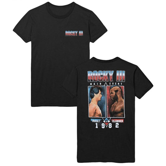 Rocky - Vs Clubber - American Classics - Solid Black Adult Short Sleeve T-Shirt