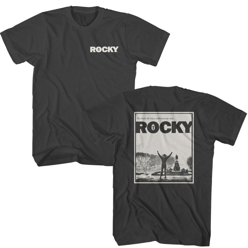 Rocky - Million To One - American Classics - Solid Gray Adult Short Sleeve T-Shirt