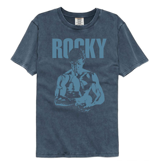 Rocky - Blue Ish - American Classics - Solid Blue Adult Short Sleeve Comfort Color T-Shirt