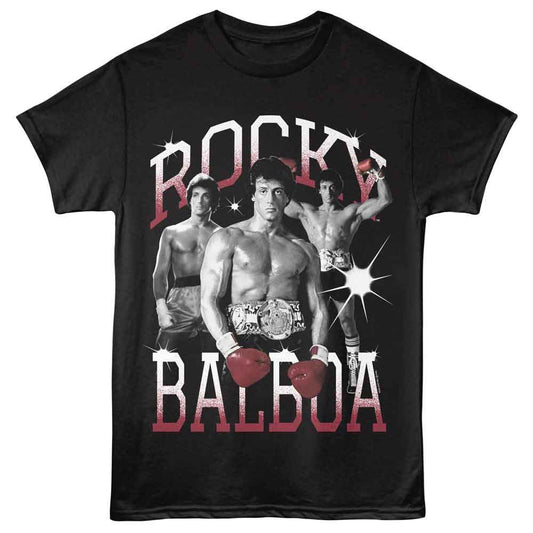 Rocky - Balboa - American Classics - Black Adult Short Sleeve T-Shirt